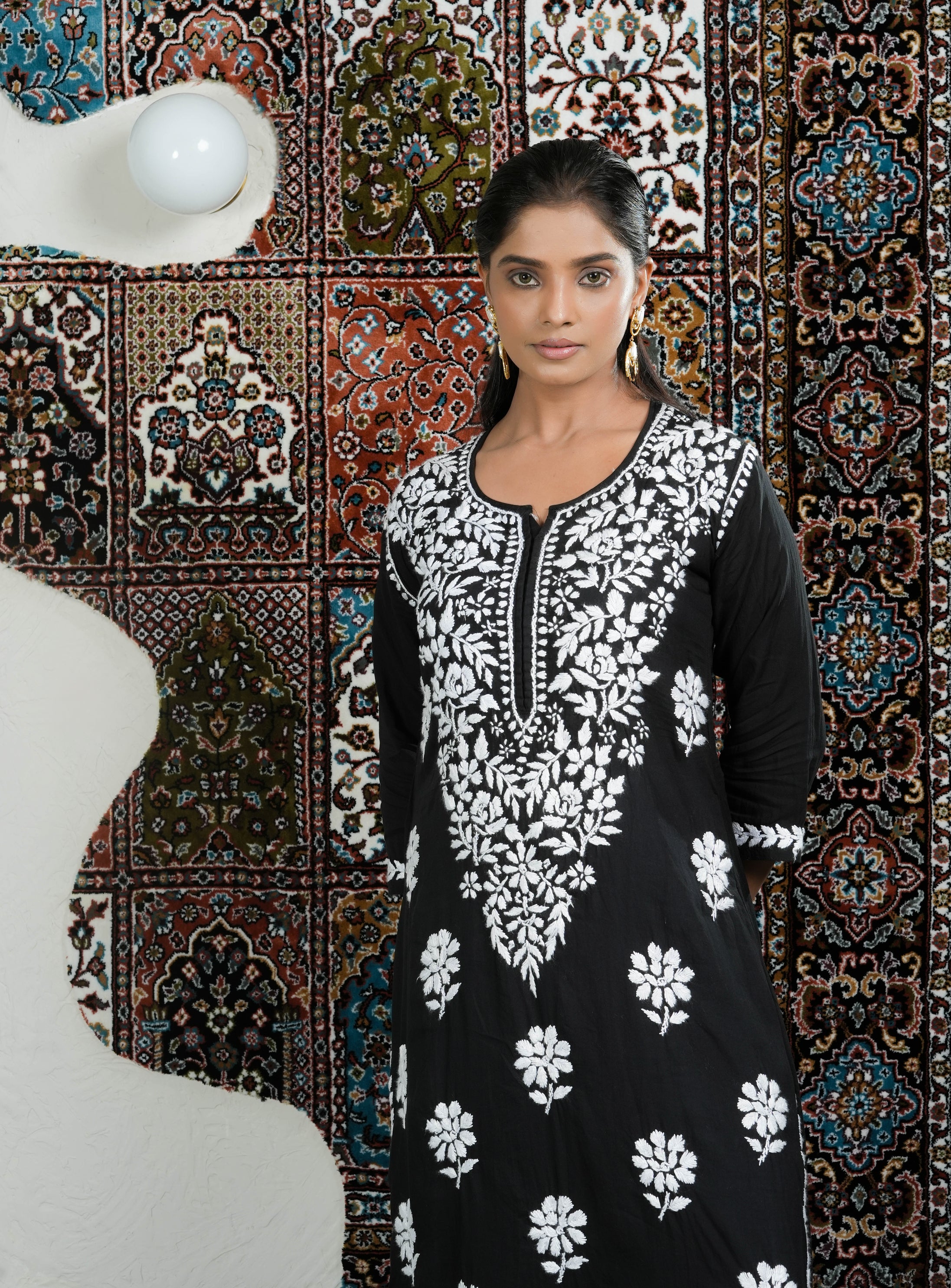 AAYAT - SET OF 2 WITH PALAZZO IN BLACK