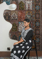 AAYAT - SET OF 2 WITH PALAZZO IN BLACK