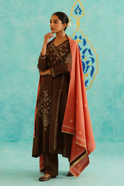 FIDA - SET OF THREE IN BROWN - ORANGE