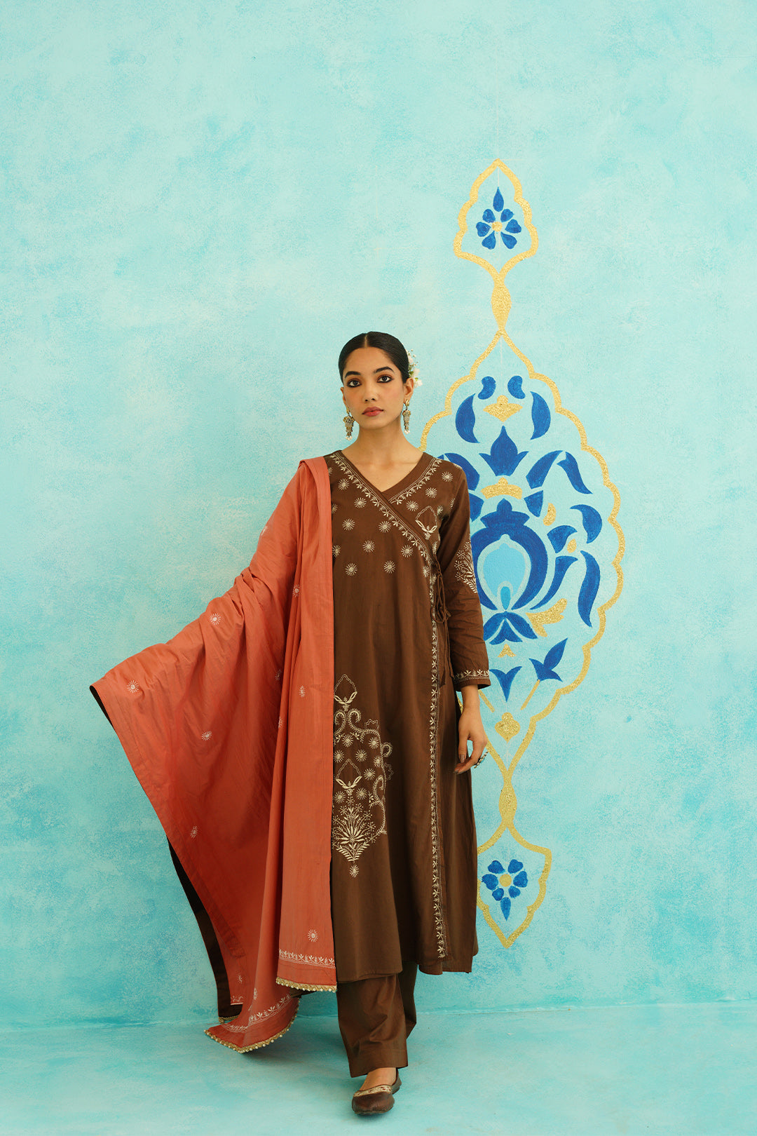 FIDA - SET OF THREE IN BROWN - ORANGE