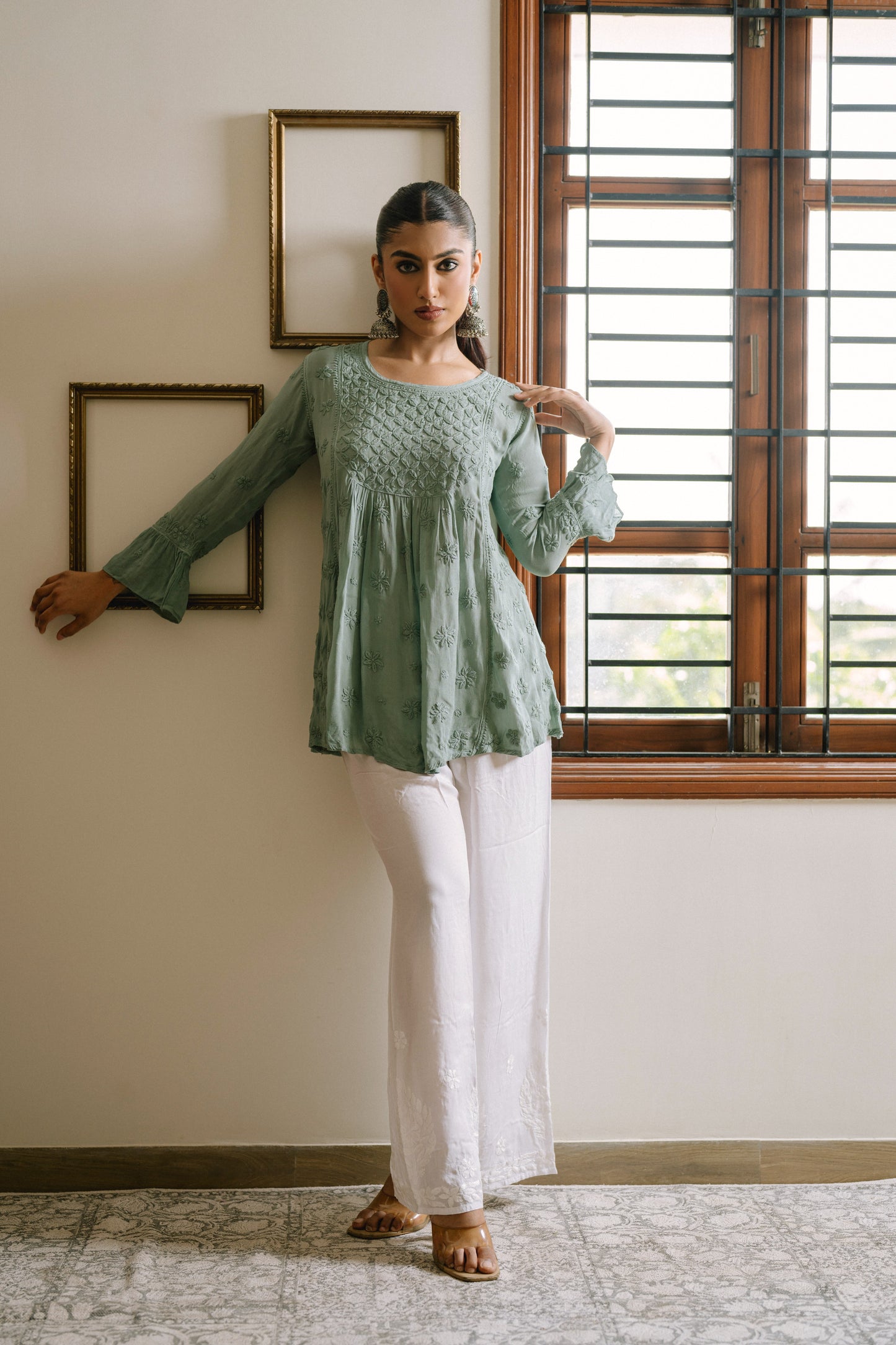 RIZAA FLARED SHORT KURTA