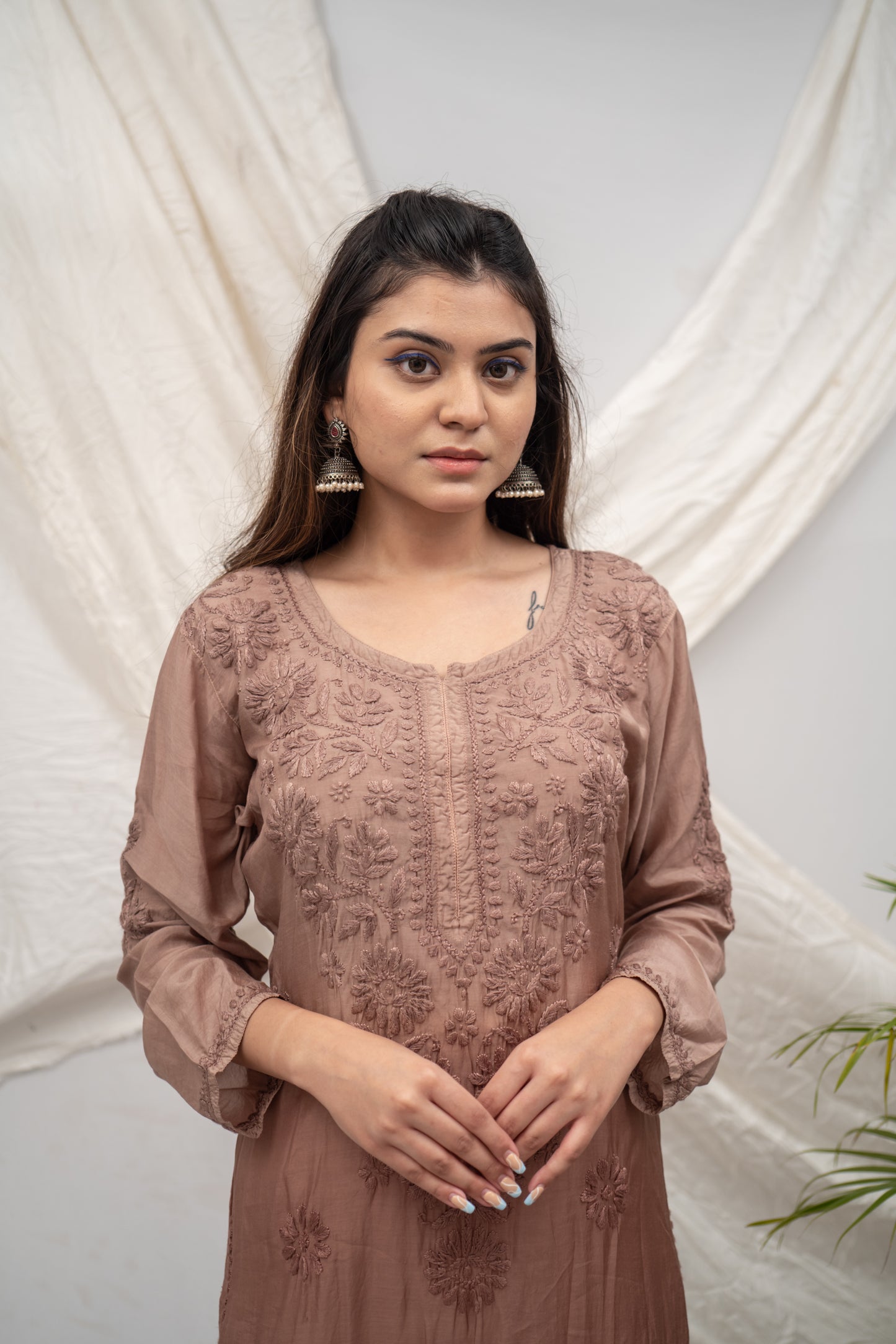 'ARYA' MUSLIN- SET OF 2 IN BROWN OMBRE