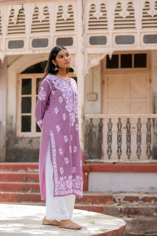 AAYAT- SET OF 2 WITH PALAZZO IN LAVENDER