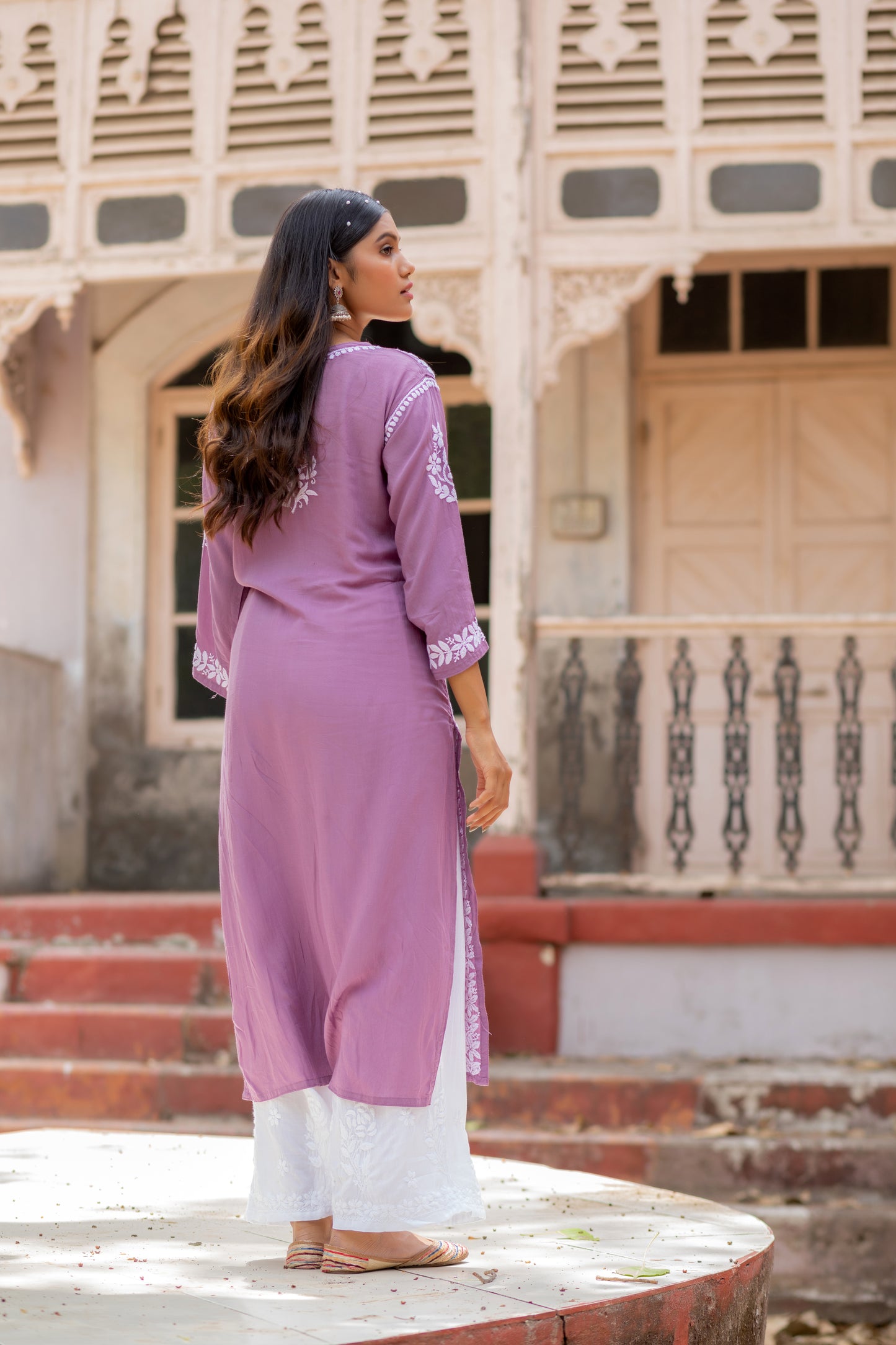 AAYAT- SET OF 2 WITH PALAZZO IN LAVENDER