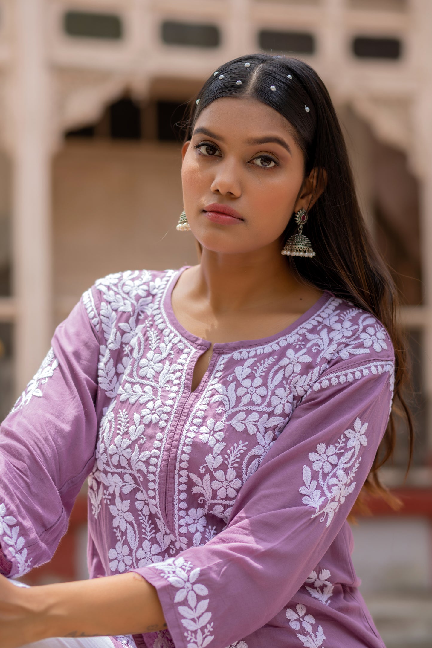 AAYAT- SET OF 2 WITH PALAZZO IN LAVENDER